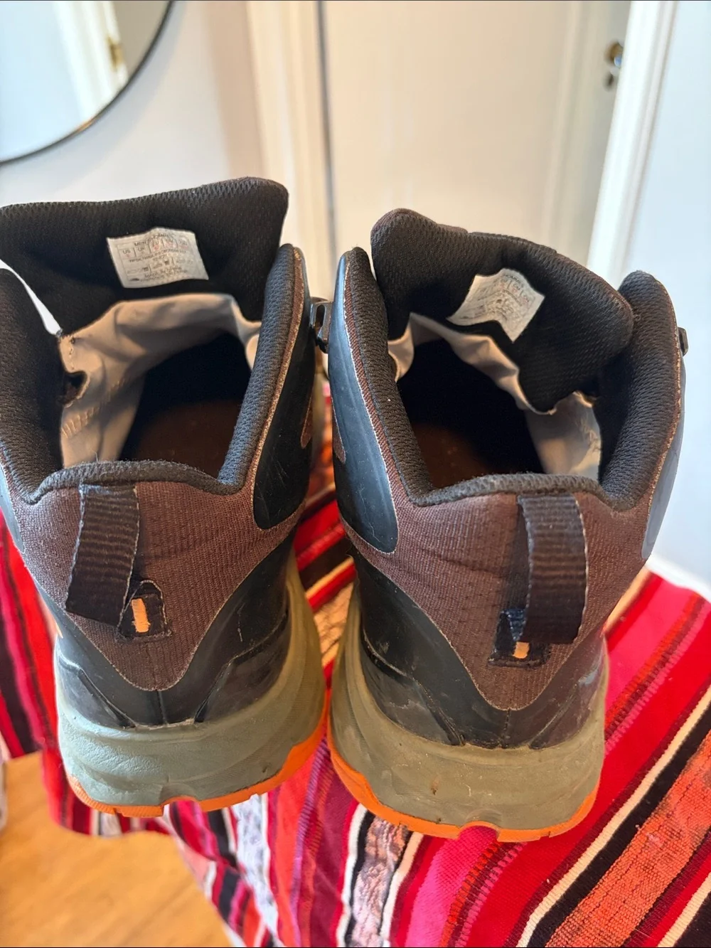 The North Face Men's Olive Brown Trail Mid-Top Hiking Shoes